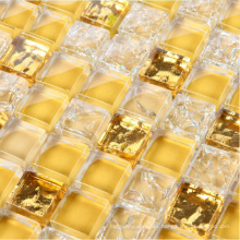 Gold Mosaic Wall Tile, Glass Mosaic (HGM344)